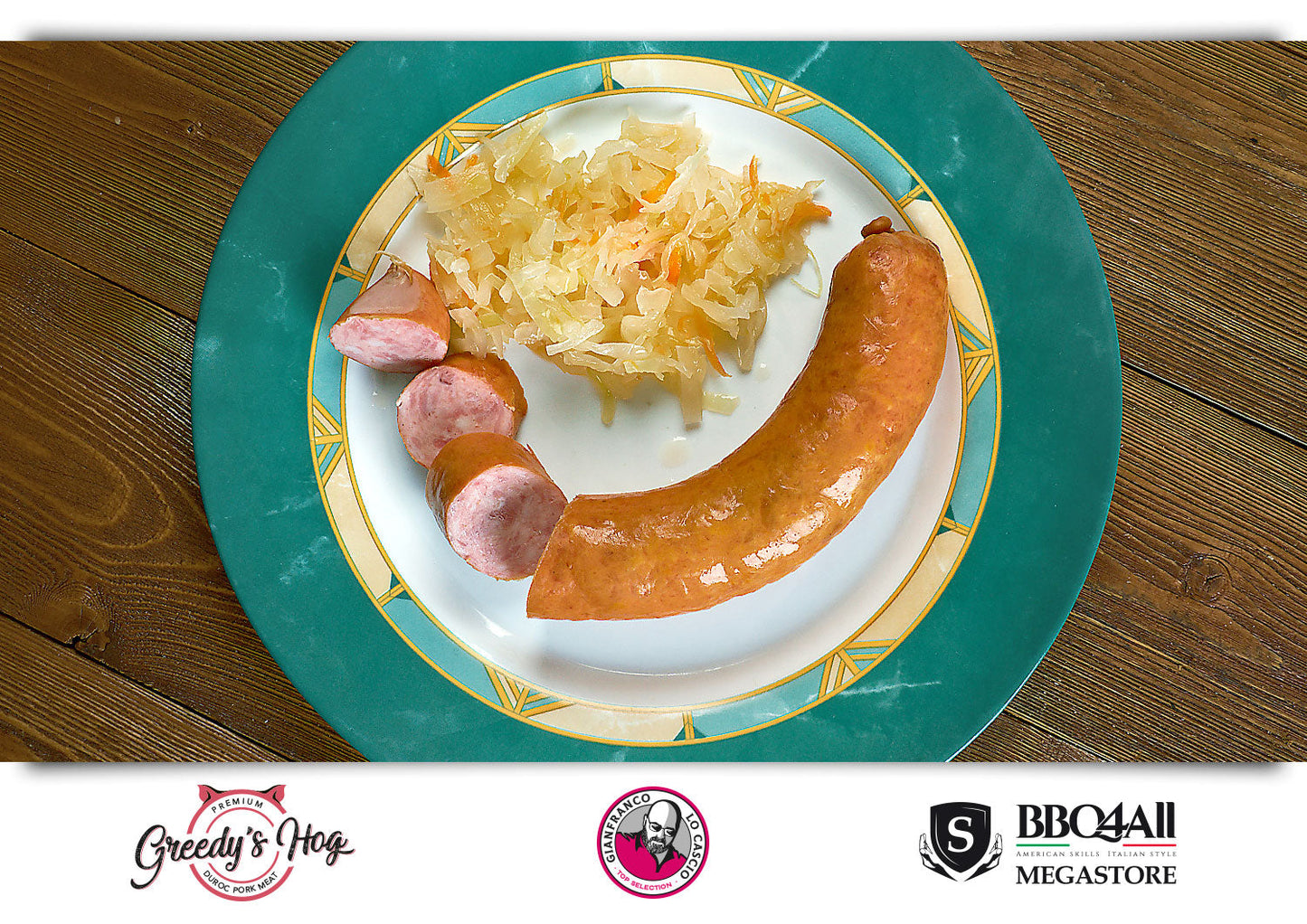 Krainer Wurst nascono dall'incontro della carne di Black Angus e del Maiale Duroc - Megastore di BBQ4ALL - Confezione 3X3