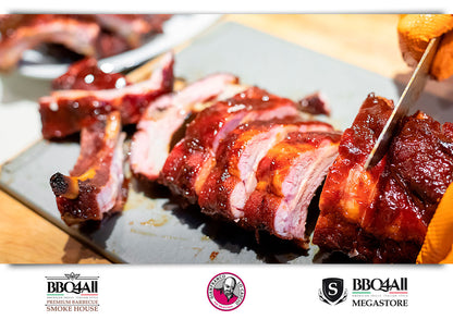 Baby Back ribs di Maiale DUROC precotte e affumicate in stile BBQ4ALL - solo sul Megastore!