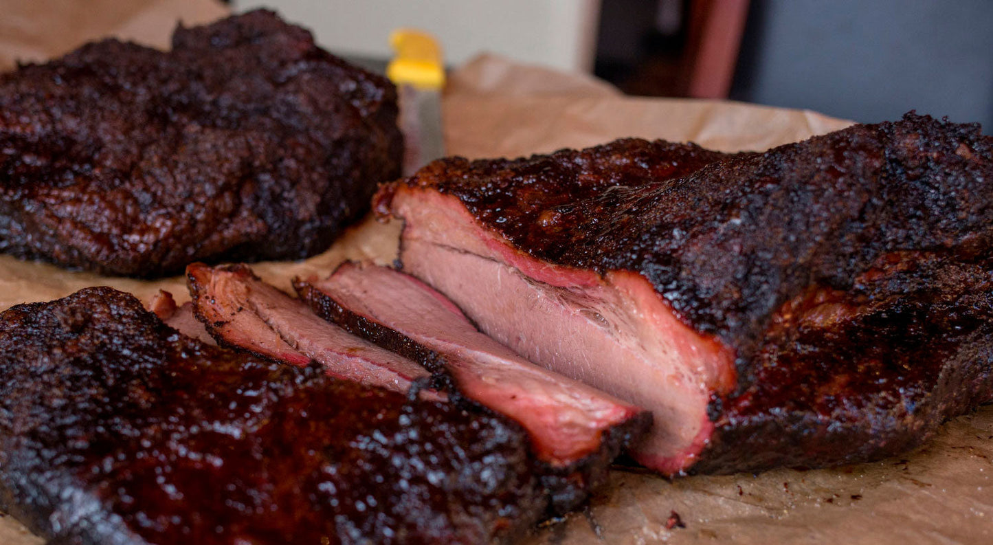 Smoked Barbecue Brisket Texas Style - Blue Ox - Black Angus Prime