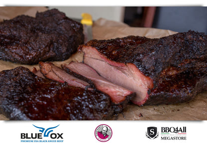 Smoked Barbecue Brisket Texas Style - Blue Ox - Black Angus Prime