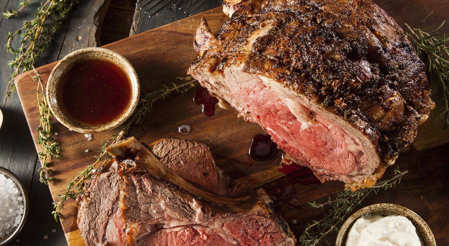 Ranch Smoked Prime Rib Roast - Black Angus Blue Ox